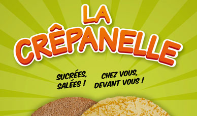 La Crépanelle, crêpes et galettes à domicile dans la région de Cholet : site internet et flyer